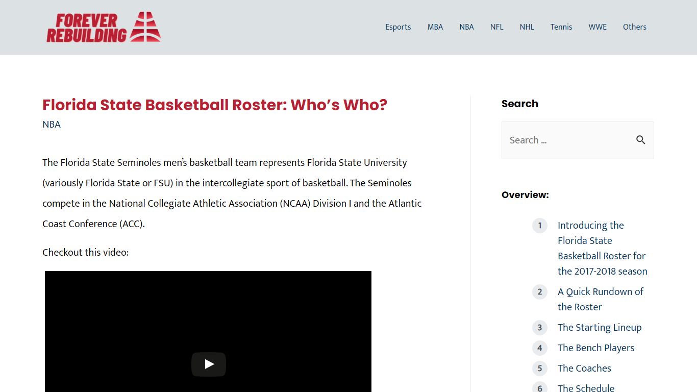 Florida State Basketball Roster: Who’s Who? - foreverrebuilding.com