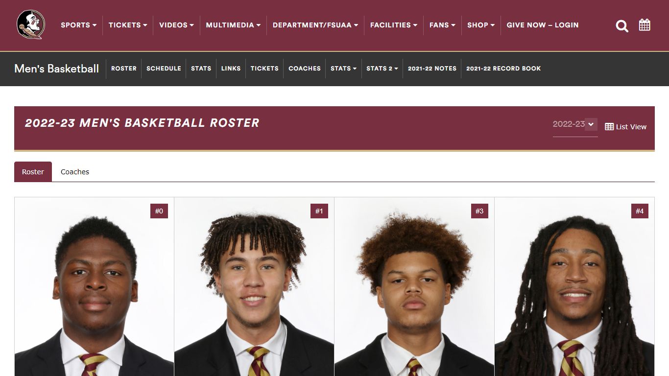 2022-23 Men's Basketball roster - Florida State Seminoles